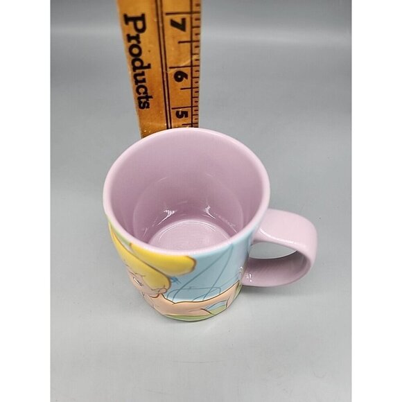 Disney 3D Tinkerbell Large Coffee Mug Purple Lilac Mad Face Crossed Arms - Picture 6 of 6
